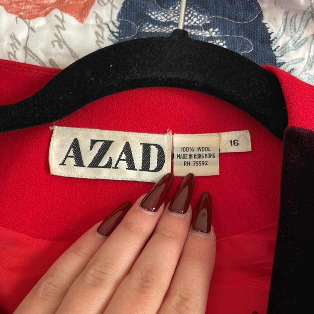 Red blazer set - Picture 3 of 7
